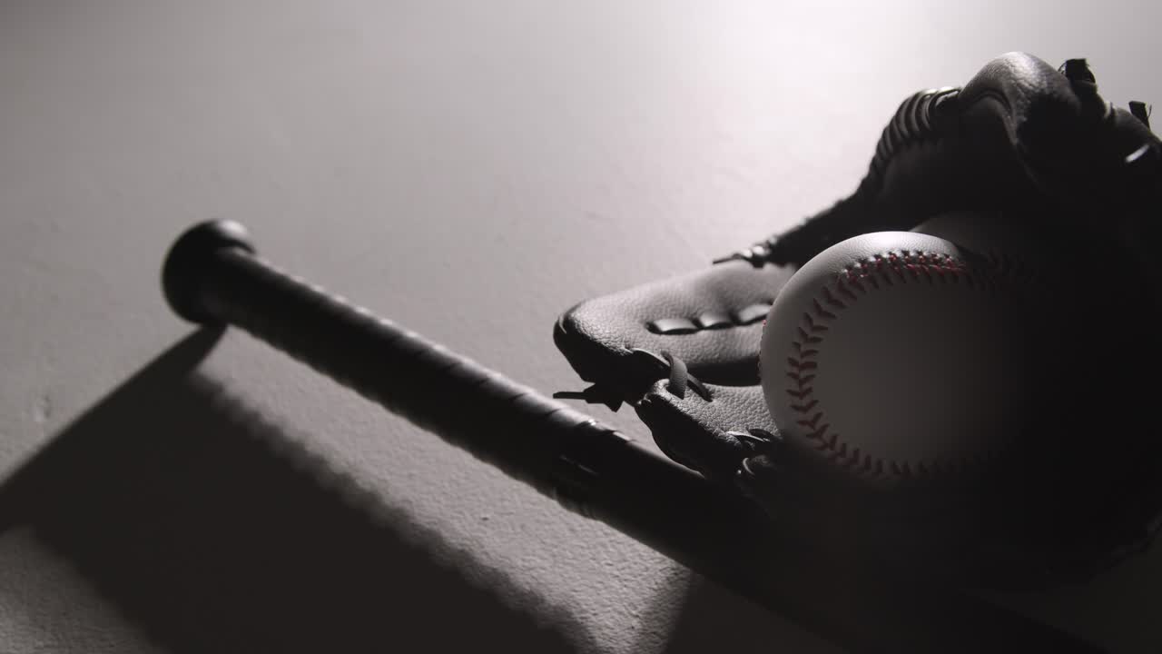Free stock video Monochromatic close up studio baseball still life